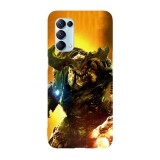 Husa compatibila cu Oppo A77, Viceversa, model Cyberdemon Doom, Silicon, TPU, Transparent, Carcasa