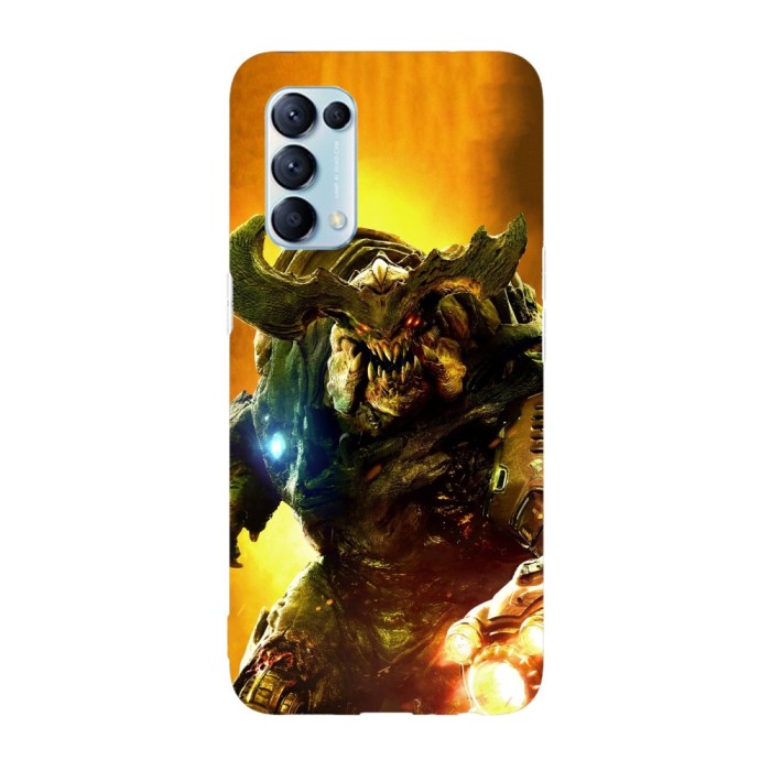 Husa compatibila cu Oppo A96, Viceversa, model Cyberdemon Doom, Silicon, TPU