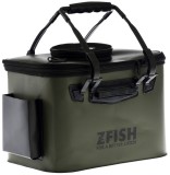 Geanta Pescuit Momeala Vie Zfish Fish Tank 18L, 36x24x25cm, EVA Impermeabil, Capac cu Orificii, Buzunar Pompa Aer