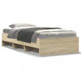 VidaXL Cadru pat fără saltea stejar sonoma 100x200 cm lemn prelucrat