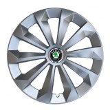 Set 4 Capace Roti 15 inchi (R15) Fame Gri, Compatibile Cu Skoda, Autohelix MSA