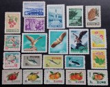 Coreea de Nord lot 21 timbre anii 60 - MNH si MNG