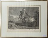 Johann Elias Ridinger (1698&ndash;1767), Siebenburgen, Cheval Transilvanice - Gravura, Secol XIX