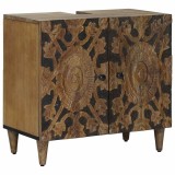 vidaXL Dulap pentru Chiuveta de Baie cu ușă Maro 62 x 33 x 58 cm 4018351