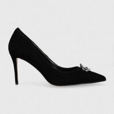 Kurt Geiger London tocuri din piele intoarsa Belgravia Eye culoarea negru, 9990900209