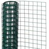 Plasă din s&acirc;rmă verde 1x2,5 m oțel cu plastic 25 mm pătrat