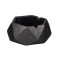 Scrumiera hexagonala din ceramica, Negru, 10.5x5 cm, ATU-084058