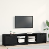 VidaXL Dulapuri TV, 2 buc., stejar negru, 80x35x36,5 cm lemn prelucrat