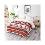 Cumpara ieftin Patura Cocolino cu Blanita, Model de Craciun 200x230, Rosie cu Reni si Fulgi de Zapada - SUZ20