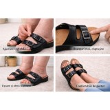Saboti/Papuci Medicinali Ortopedici Reglabili - Model 2071 (Culoare negru)