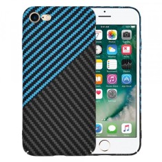 Husa pentru Apple iPhone SE (2022) / SE (2020) / 8 / 7, Techsuit, Carbonite FiberShell, Neagra Bleu
