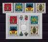 RO 2008 LP 1816+b &quot;Insemne Heraldice Romanesti&quot;, serie + colita 437 ,MNH, Nestampilat