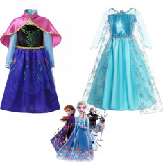 Set rochie fetite printese Disney Frozen Elsa si Anna, 3-4 ani foto