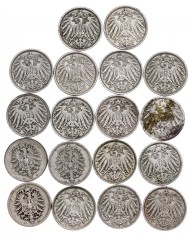 GERMANIA -10 PFENNIG - LOT 18 BUCATI - ANI DIFERITI, MONETARII DIFERITE
