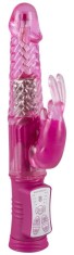 Vibrator Sugar Babe, pink (22 cm) - Stimulator de clitoris rabbit cu ax rotativ, cu 4 niveluri de rotatie 8 nivele de vibratie foto