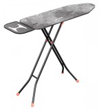 Cumpara ieftin Masa de calcat Perilla Alsu-Tr, 30x97cm, Husa Bumbac/Poliester, Inaltime Ajustabila 70-90cm, Imprimeu Gri Multicolor