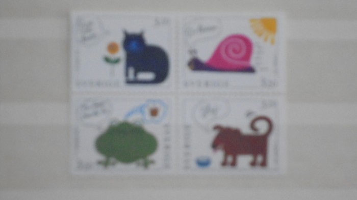SUEDIA - DESENE FAUNA - 1994 - SERIE IN BLOC - 1836/ 1839 MICHEL - NESTAMPILATA