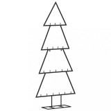 Cumpara ieftin Brad de Craciun din metal pentru decor, negru, 90 cm