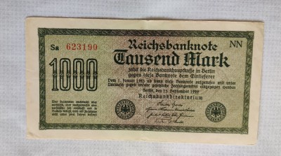 Germania - 1000 Mark / mărci (1922) NN foto