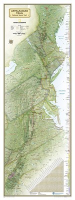 National Geographic: Appalachian Trail Wall Map in Gift Box Wall Map (18 X 48 Inches)