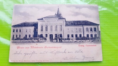 E938-I- SEBES- MULBACH 1900-Gimnaziu Evanghelic-Carte Postala Romania veche. foto