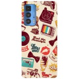 Husa compatibila cu Motorola Edge 20 model Feel the nostalgia, Silicon, TPU, Viceversa, Transparent, Carcasa