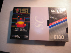 LOT de 3 casete video VHS VISI, TDK si Anitech Super High Grade E180, stare BUNA foto