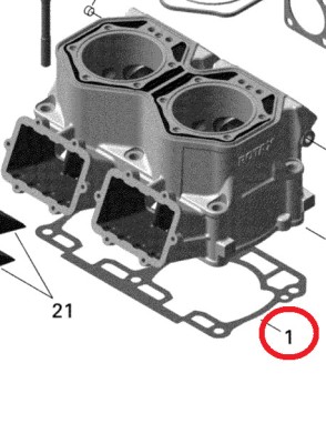Garnitura cilindri 0.5mm Ski Doo 800, 2007-2015 Cod Produs: MX_NEW 420430080SK foto