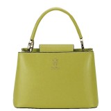 Cumpara ieftin Geanta dama piele naturala Sofiline verde lime, medie, de mana/umar, eleganta, 2 compartimente, fabricata in Italia