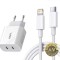 Incarcator rapid Apple, 40W, tip C, pentru iPhone 14, 13, 12, 11 Pro Max Plus, cablu de &icirc;ncărcare PD, accesorii pentru telefon