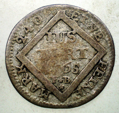 G.355 GERMANIA MAINZ Emmerich Joseph 5 KREUZER 1765 FB ARGINT 1,9g foto