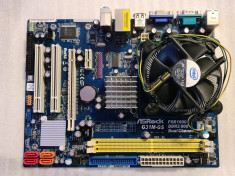 Placa de bazaLGA775 ASROCK G31M-GS REV 1.10 DDR2 + E1400+ Cooler Procesor foto