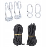 Set montare pentru hamac si leagan, 6 piese, sarcina maxima 200 kg