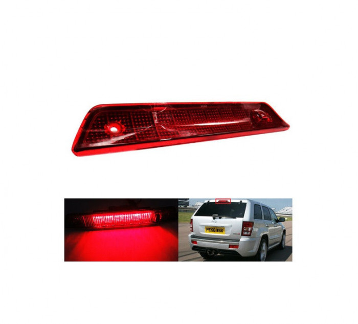 Lampa frana spate centrala JEEP GRAND CHEROKEE (WH), 01.2005-07.2010, Taiwan, cu diuza spalator; LED; Omologare: SAE