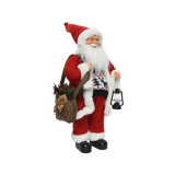 Figurina mica - Santa with Knitted Sweater - Bag and Lamp | Kaemingk