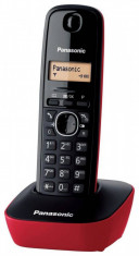 Telefon fara fir DECT Panasonic KX-TG1611FXR CallerID Rosu/Negru foto