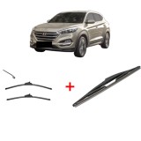 Cumpara ieftin Set 3 stergatoare HYUNDAI TUCSON (TL, TLE) 2015-2023, parbriz si luneta, Valeo Silencio