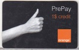 Bnk card Romania - Orange - 1 $ - 12/04 - RO-ORA-REF-0001-0412C