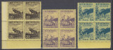 ROMANIA 1954 LP 360 LUNA PADURII BLOCURI DE 4 TIMBRE MNH, Nestampilat