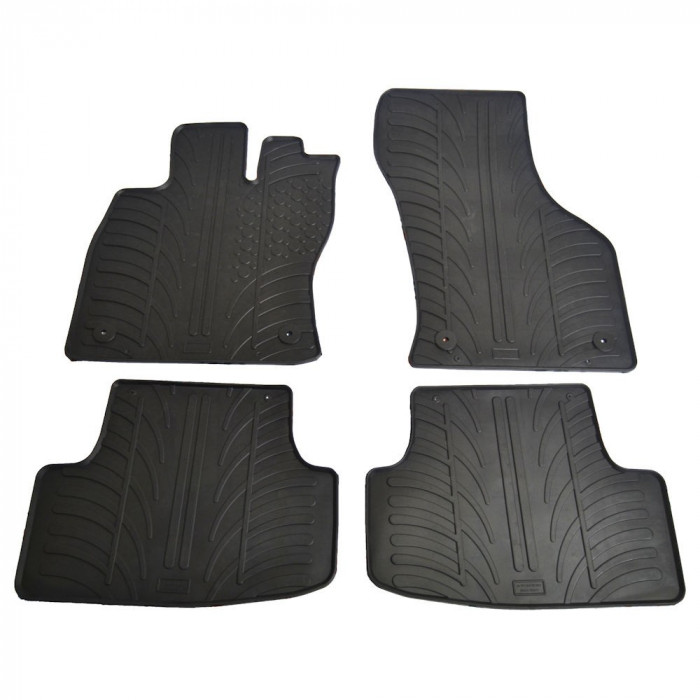 Set covorase auto din cauciuc Seat Leon 2013-03.2020 (5 usi), Vw Golf 7 2012-12.2019 (cu 5 usi, cutie manuala), Golf VII Four Motion 2012-12.2019, Gol