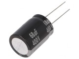 Condensator electrolitic THT 68uF 400V &Oslash;18x25mm &plusmn;20%