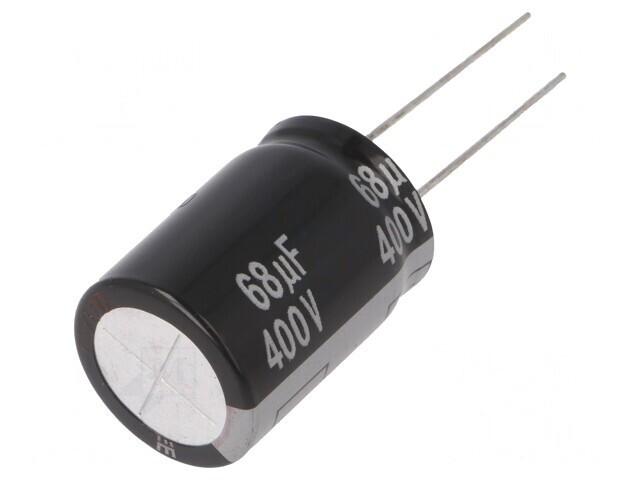 Condensator electrolitic THT 68uF 400V &Oslash;18x25mm &plusmn;20%
