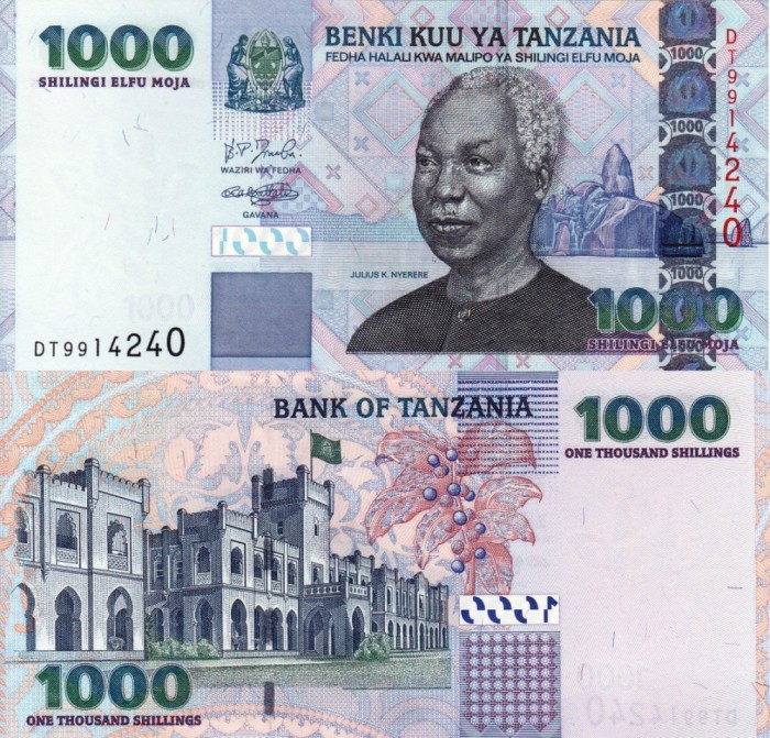 TANZANIA 1.000 shillings 2006 UNC!!!
