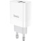Incarcator retea HOCO C80A USB, 1 X USB - 1 X USB Tip-C, 20W, Quick Charge - Power Delivery, Alb