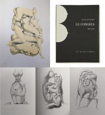 Jules Perahim/Jouffroy - Le Congres, Litografie color semnata, 12 litografii alb-negru