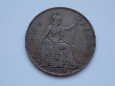 ONE PENNY 1928 GBR foto