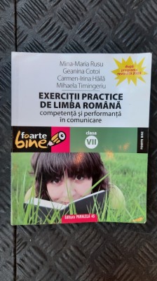 EXERCITII PRACTICE DE LIMBA ROMANA COMPETENTA SI PERFORMANTA IN COMUNICARE A 7 A foto