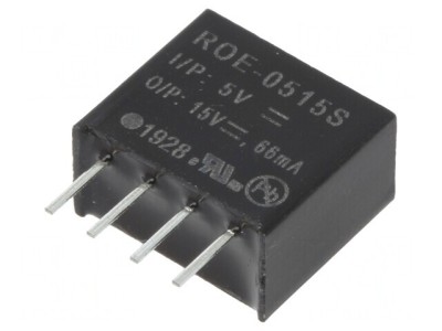 Convertor DC/DC 1W 4.5-5.5V la 15V 66mA SIP4 foto