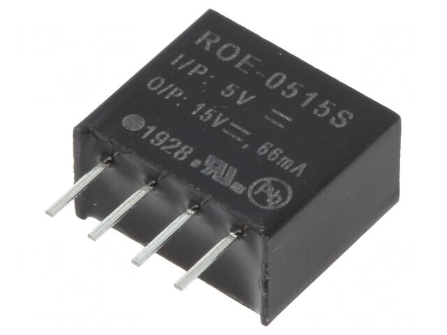 Convertor DC/DC 1W 4.5-5.5V la 15V 66mA SIP4