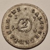 Austria Episcopia de Salzburg 2 kreuzer 1759 argint Sigismund de Schrattenbach